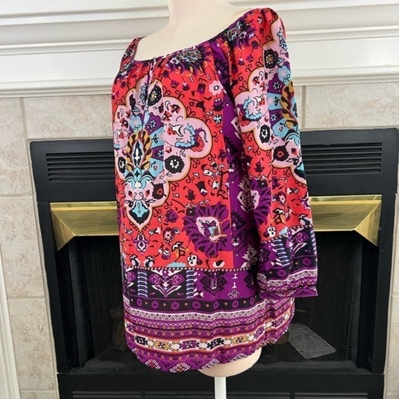 Grand and Greene Bohemian Flowy Colorful Top - Picture 12 of 15